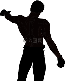 側(cè)影,男子,健身