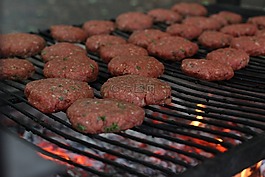 肉,漢堡,烤架