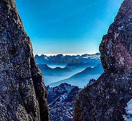 山,小山,巖