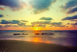 日落,太阳,日出