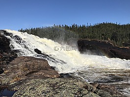 河,瀑布,當前