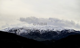 黑暗,山,高原