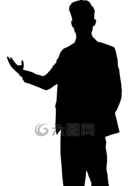 商人,西裝,側(cè)影