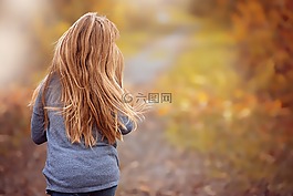 女孩,運行,競賽