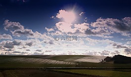 太陽,云,天空