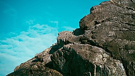 巖,攀登,高峰