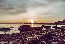 日落,海邊,日出