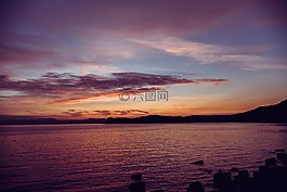 日落,海邊,日出