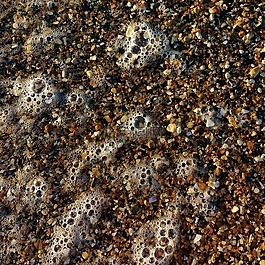 泡沫,沙,水