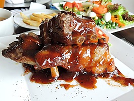 燒烤排骨,肋骨,肉類