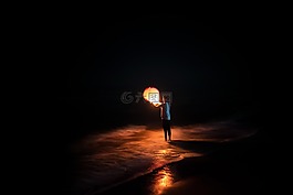 黑暗,夜,光