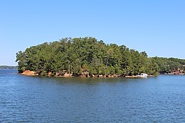 島,公園,湖