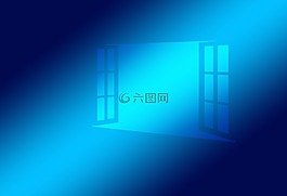 窗口,開(kāi)放,藍(lán)色