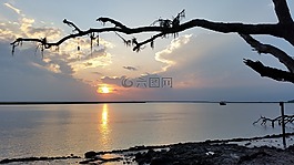 水,坎伯兰岛,日落