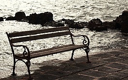 板凳,愛,海