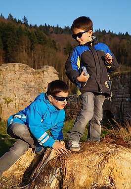 孩子,男孩,行動