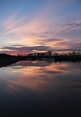 日落,云,天空