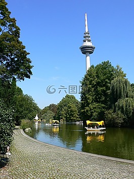 曼海姆,電視塔,公園