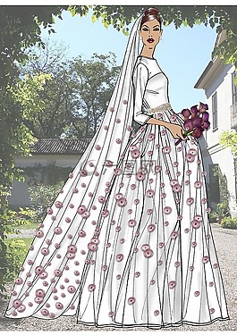 正式的衣服,新娘,婚礼