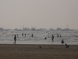 海灘,海,海岸線