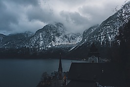 湖,水,霧