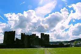 城堡,廢墟,堡壘