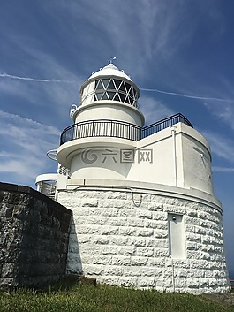 燈塔,建筑,藍(lán)色的天空