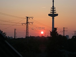 不来梅,日落,余辉
