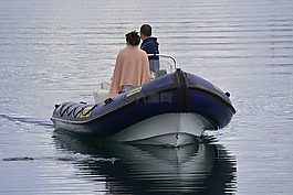 小船,zodiak,海