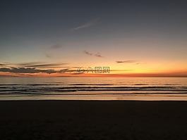 海,日落,夕陽大海
