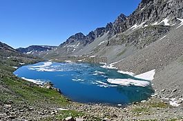 湖,阿尔卑斯山,山