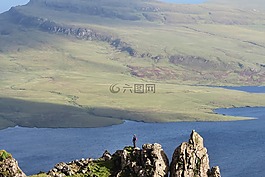 懸崖,巖,小山