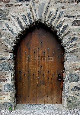 城堡,门,苏格兰