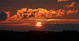 日落,abendstimmung,太陽