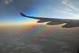 飛機(jī),翼,云