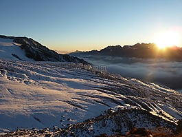 景觀,山,冰川