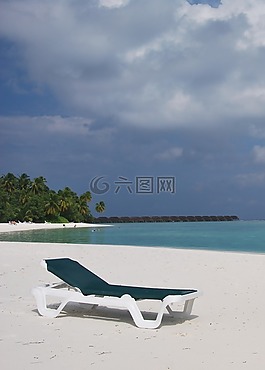 白,桑迪,海滩