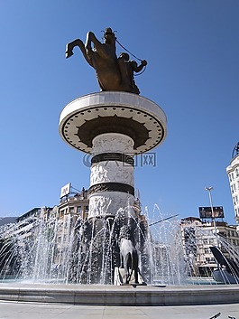 亚历山大大帝,雕像,斯科普里