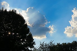 陽光,云,太陽