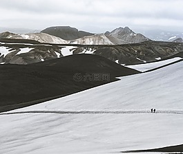 山,高原,雪