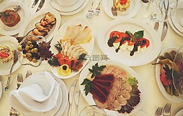 食品,表,tableful