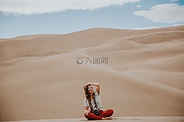 沙漠,景觀,高原