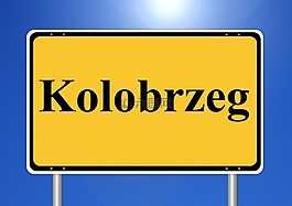 kolobrzeg,镇标志,交通标志