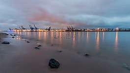 水域,日落,黎明