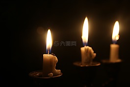 蠟燭,低光,火焰