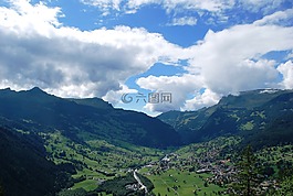 阿尔卑斯山,夏天,山