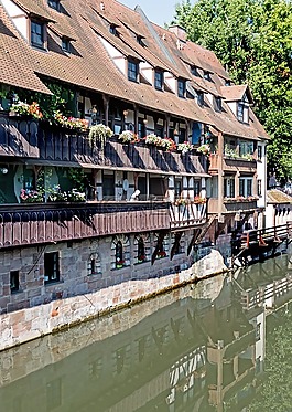 紐倫堡,fachwerkhaus,河
