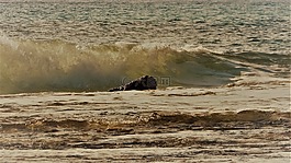 波,海,自然