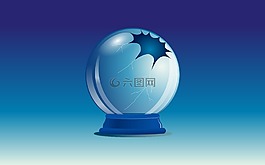 玻璃球,破裂,藍色