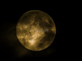 滿月,夜,月球